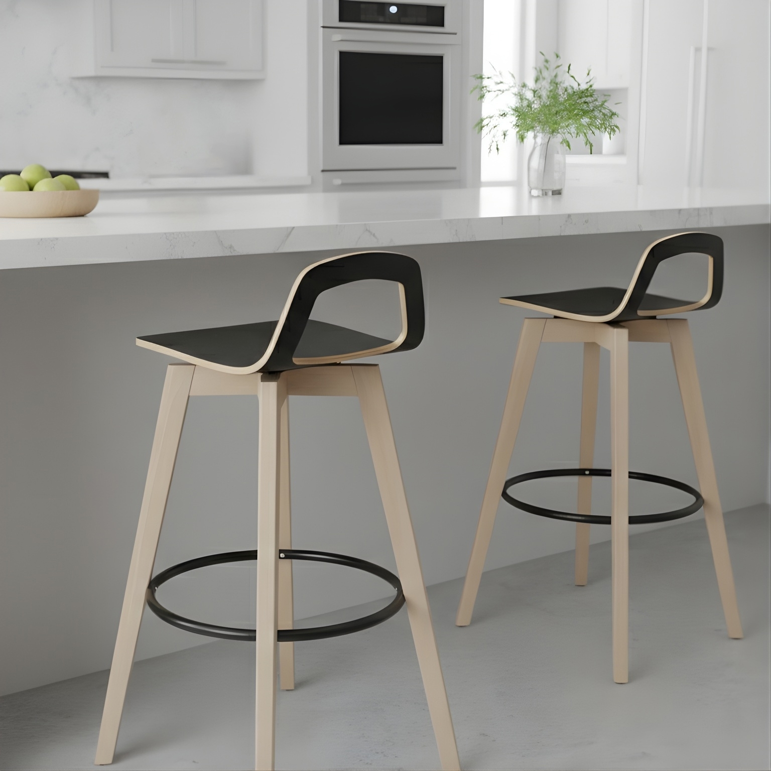 Berlin Natural Wood Bar Stool