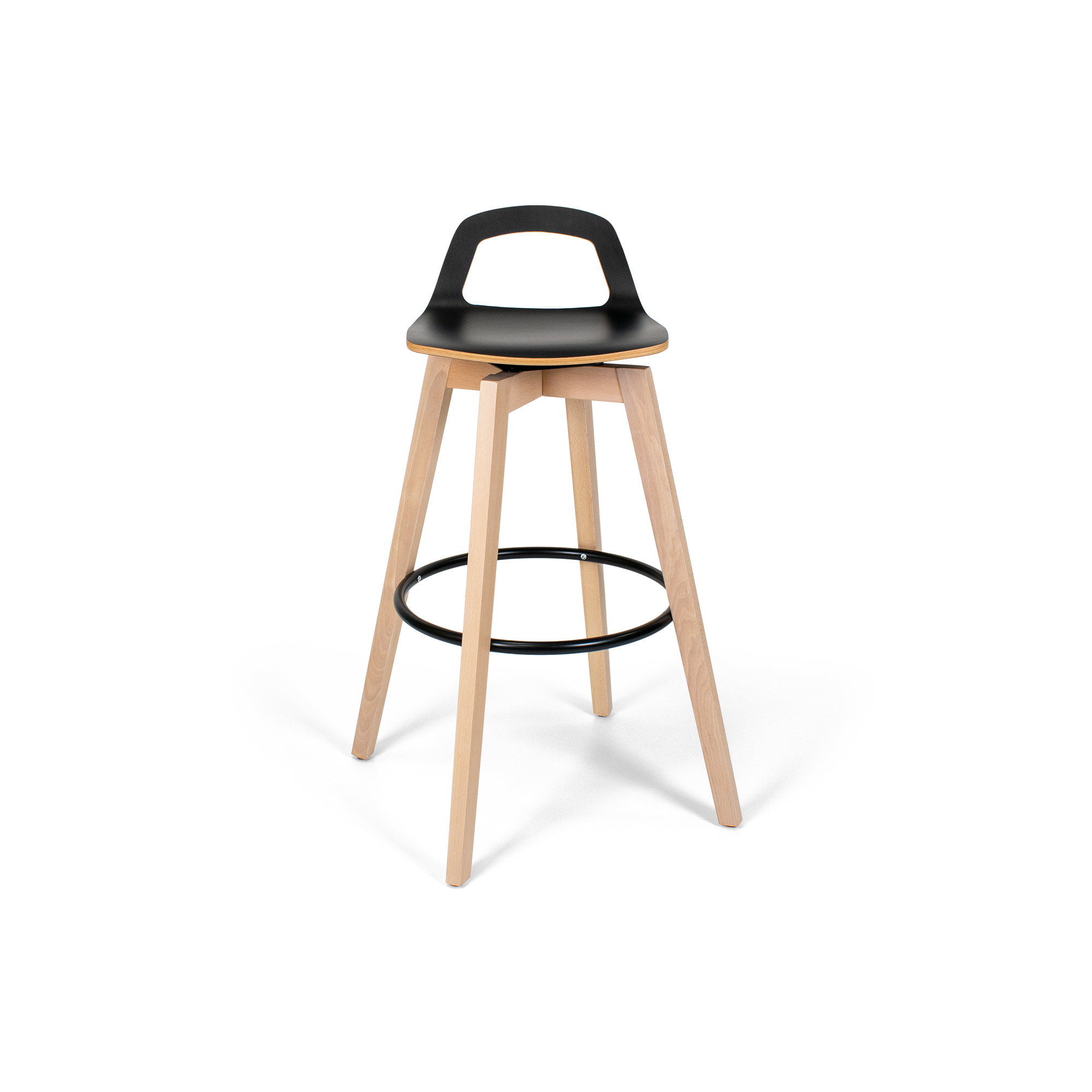 Berlin Natural Wood Bar Stool