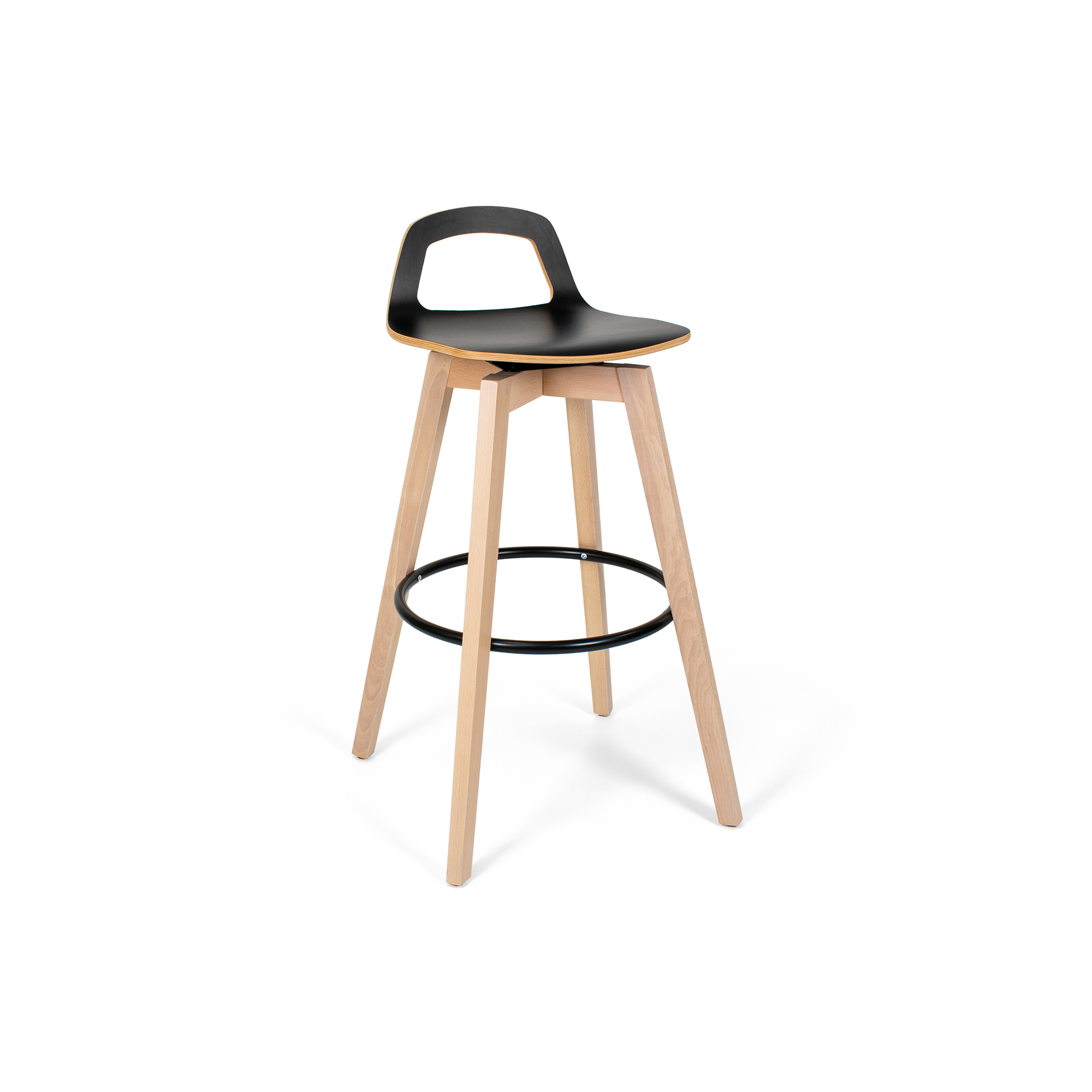 Berlin Natural Wood Counter Bar Stool