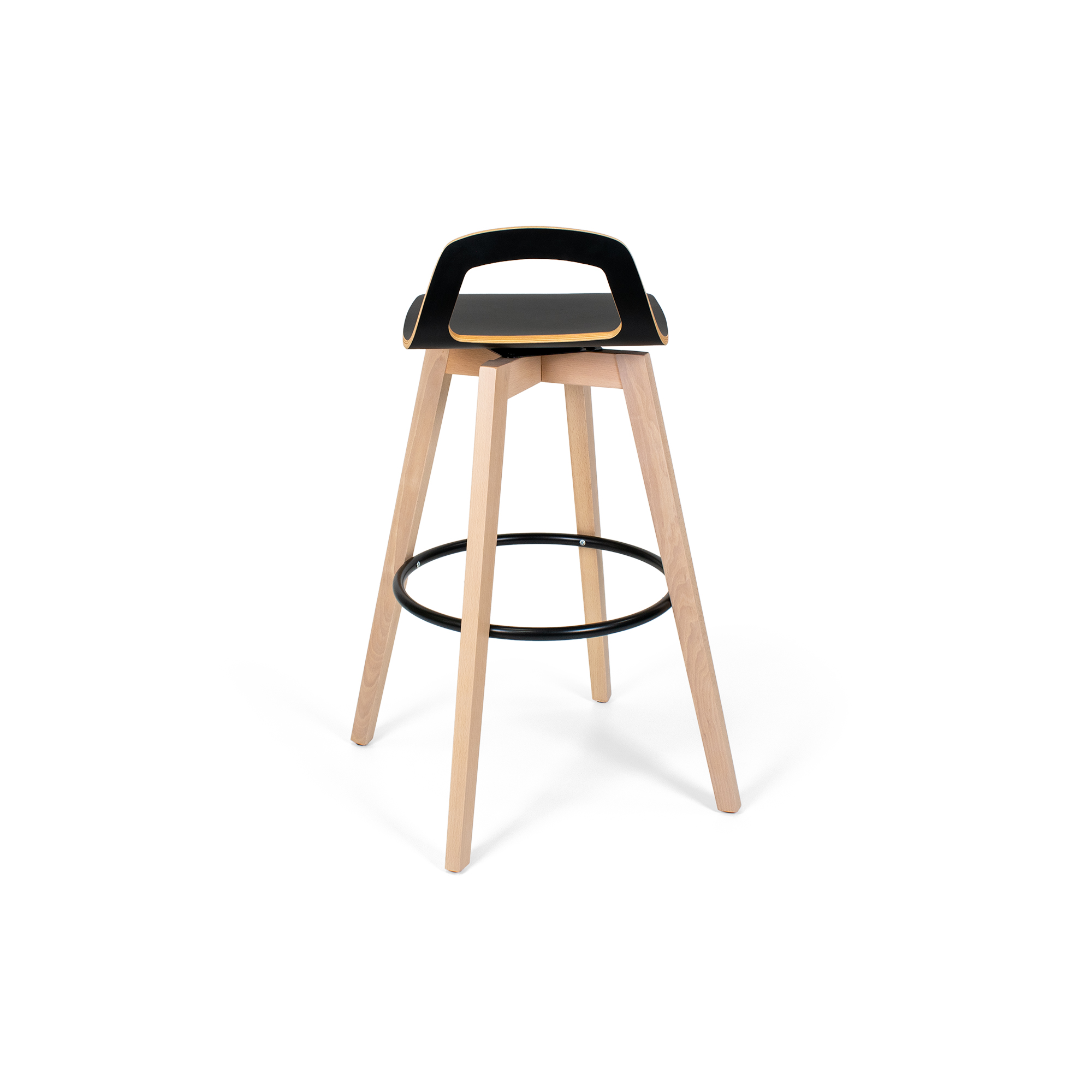 Berlin Natural Wood Bar Stool