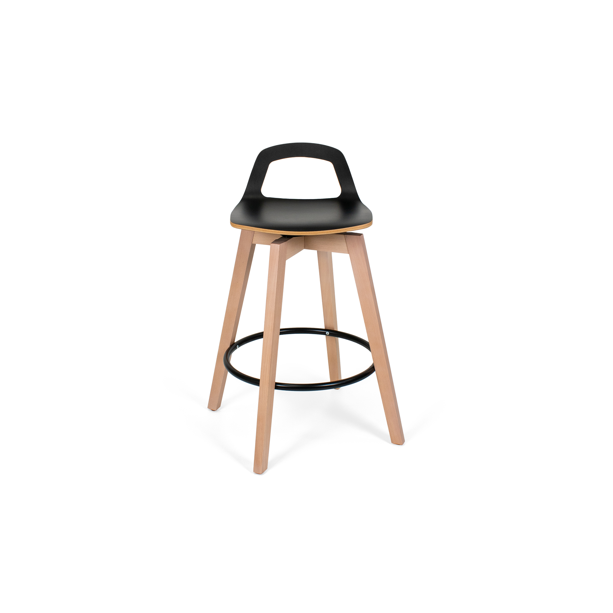 Berlin Natural Wood Counter Bar Stool