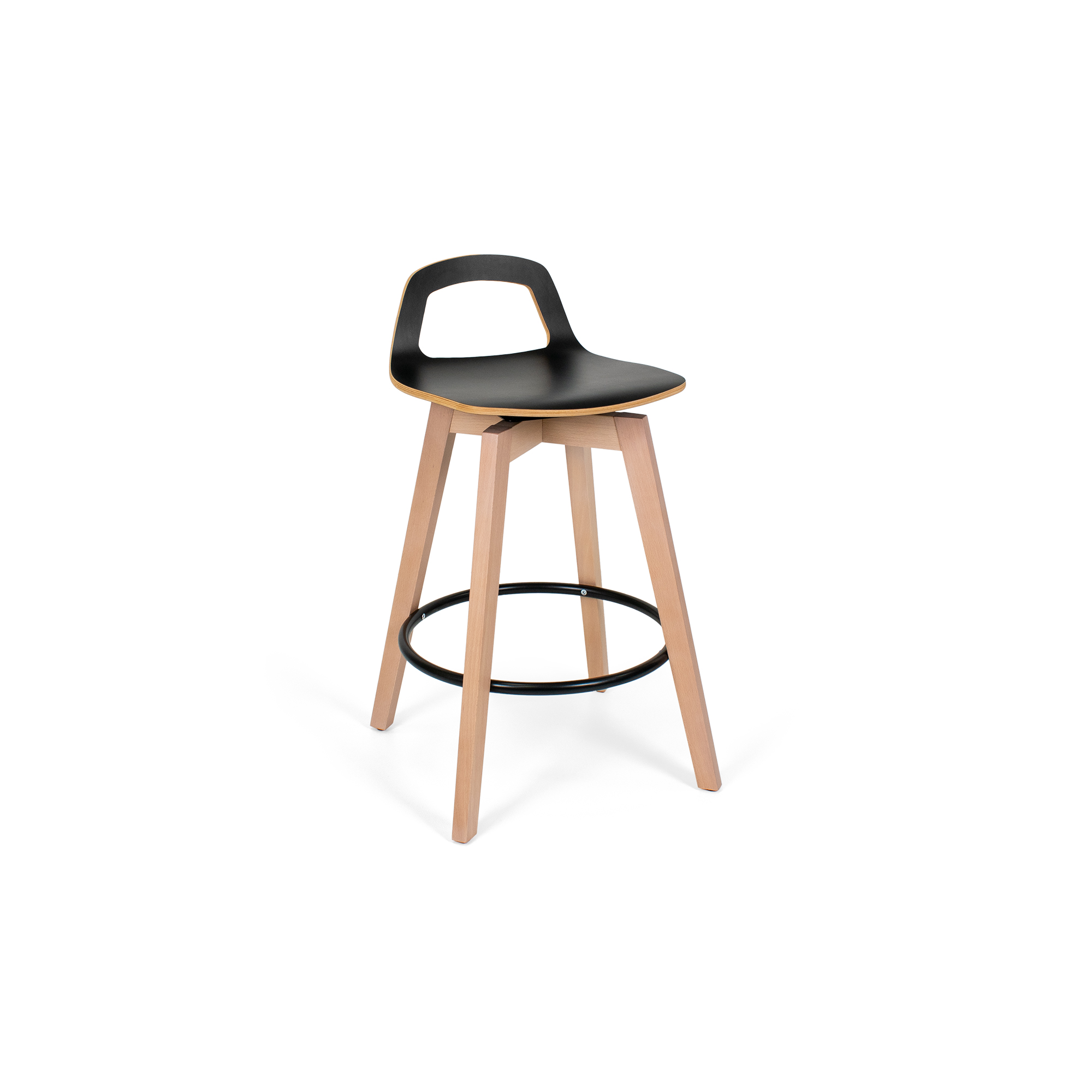 Berlin Natural Wood Bar Stool