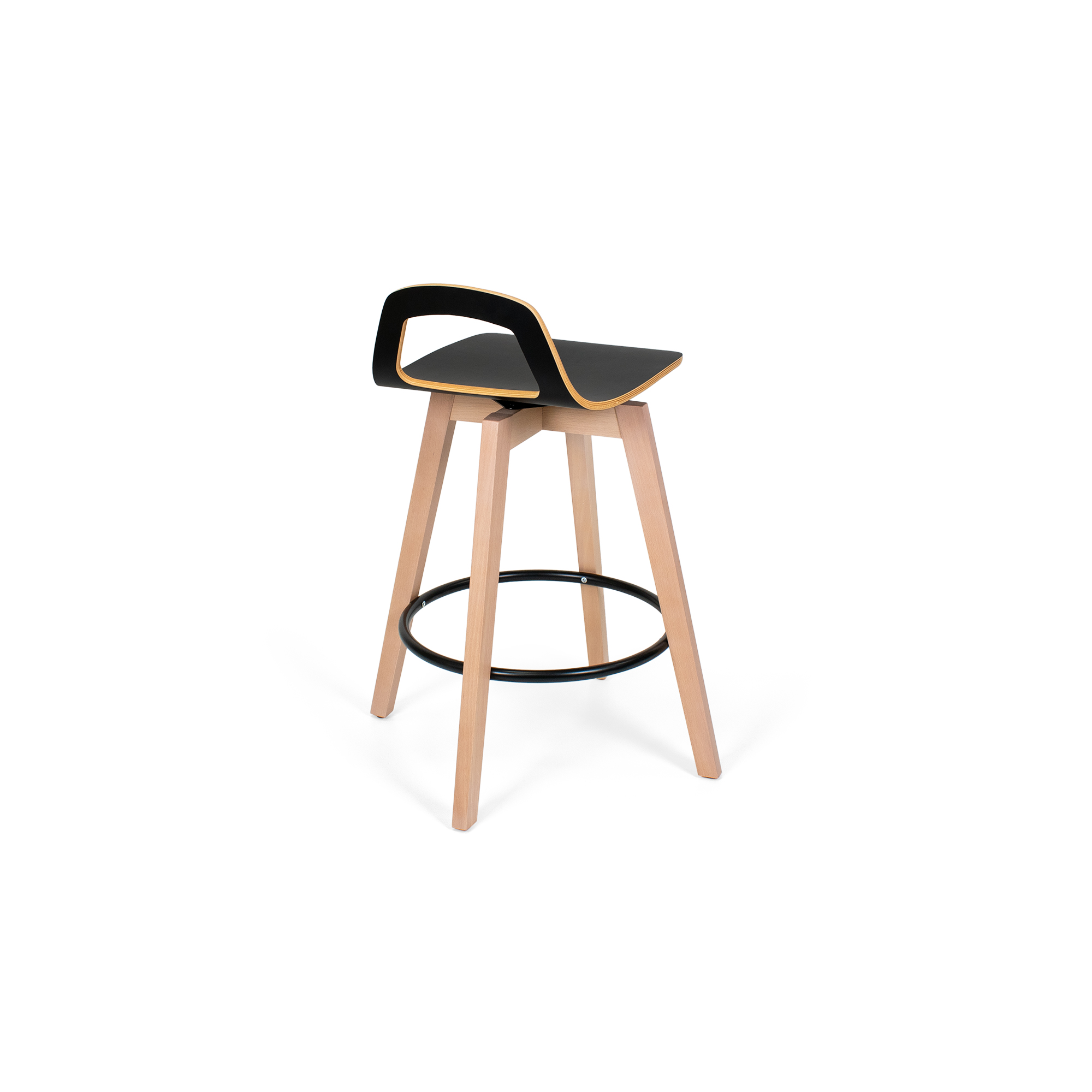 Berlin Natural Wood Counter Bar Stool