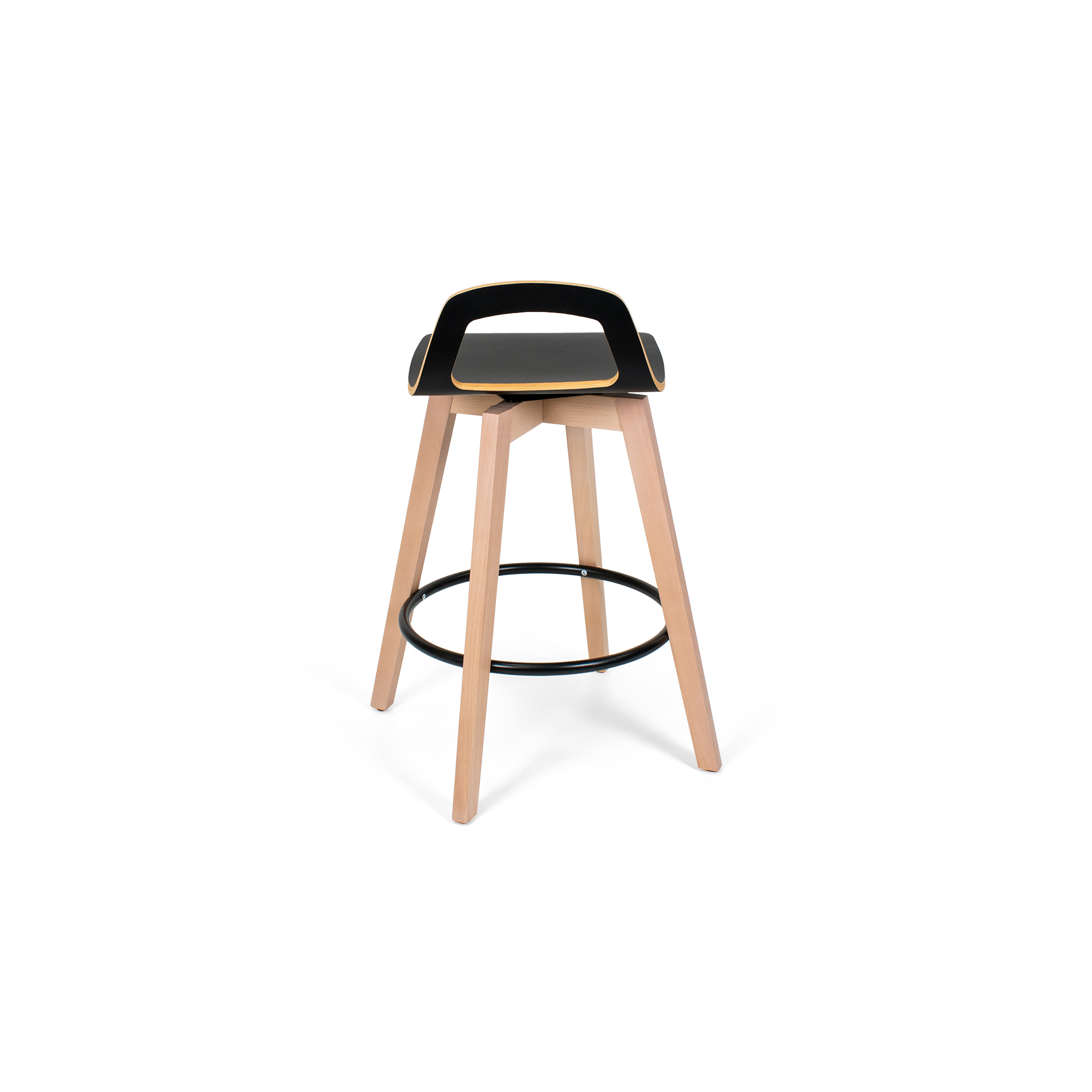 Berlin Natural Wood Counter Bar Stool
