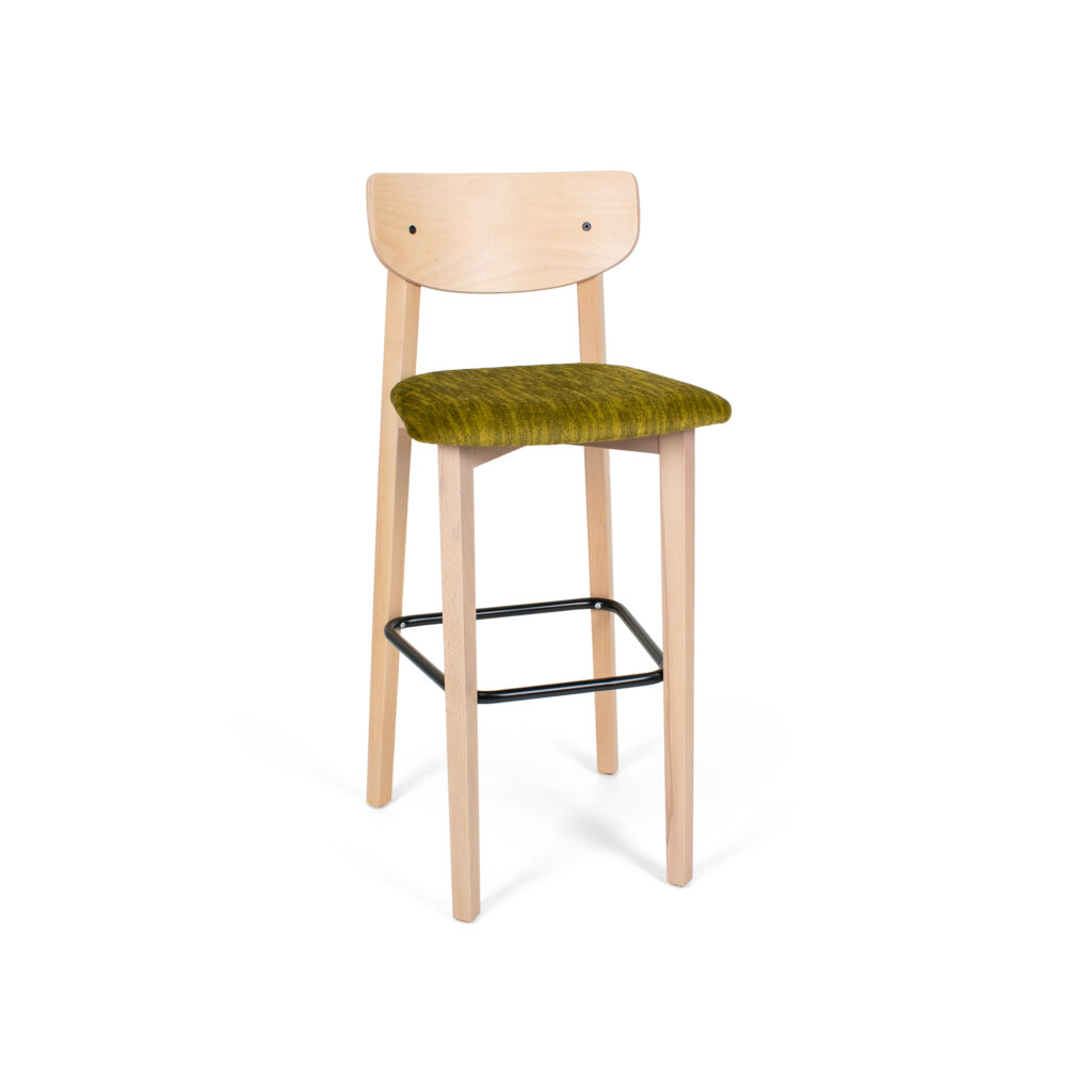 Izmir Natural Wood Bar Stool