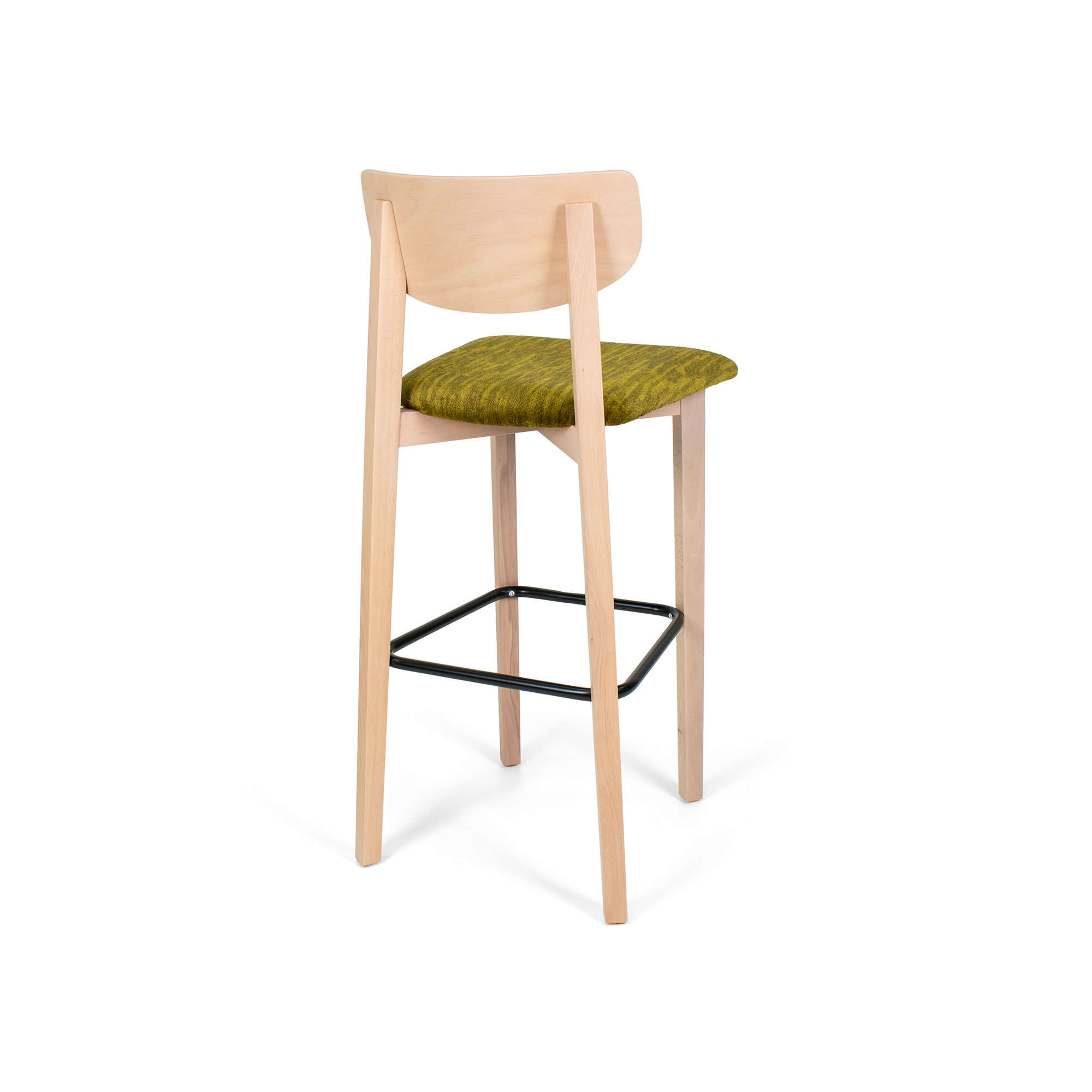 Izmir Natural Wood Bar Stool