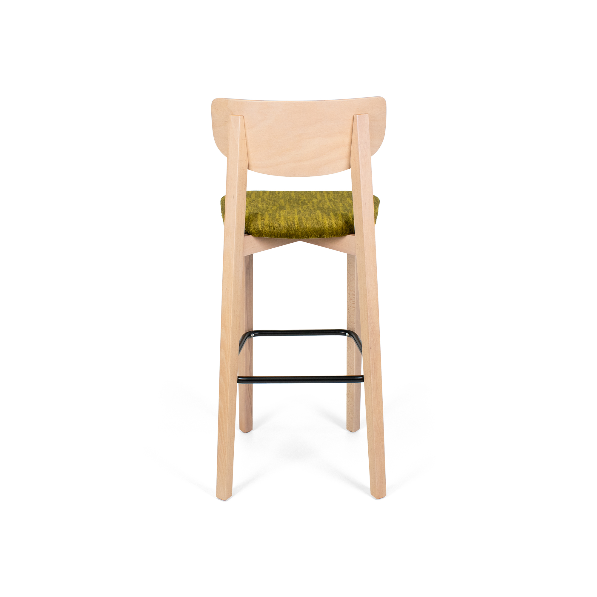 Izmir Natural Wood Bar Stool