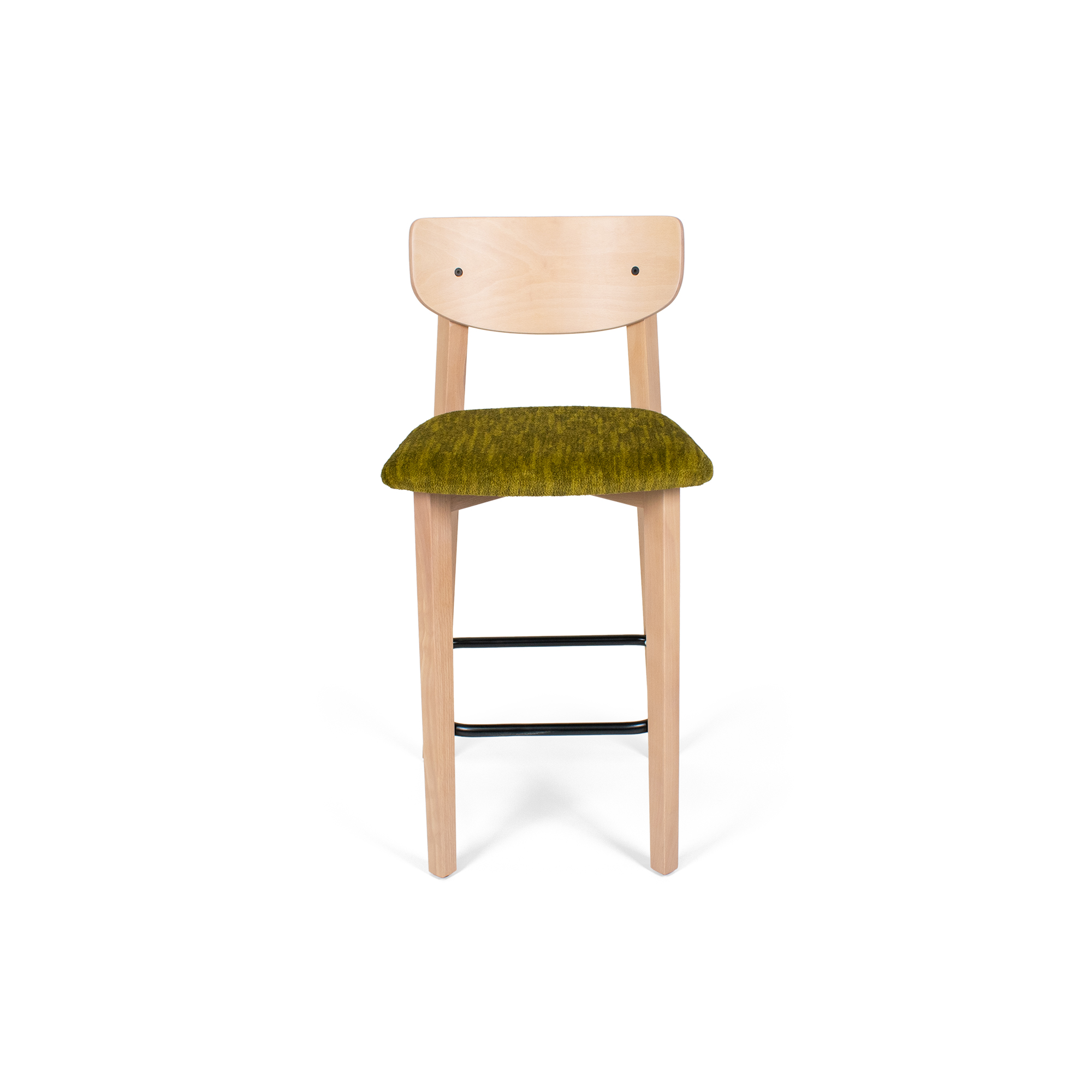 Izmir Natural Wood Counter Bar Stool