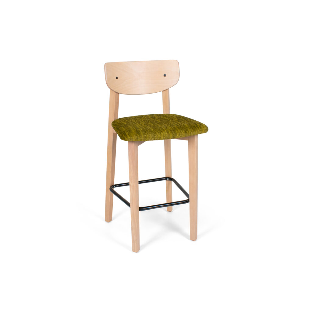 Izmir Natural Wood Counter Bar Stool