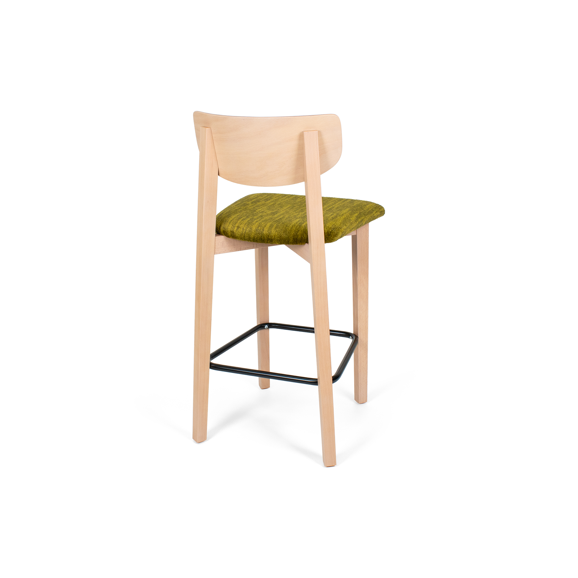 Izmir Natural Wood Counter Bar Stool