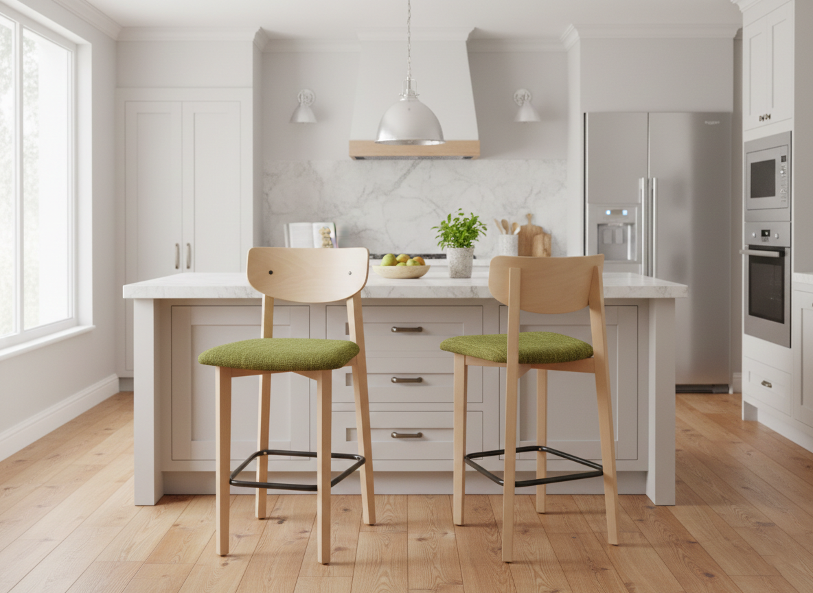 Izmir Natural Wood Counter Bar Stool