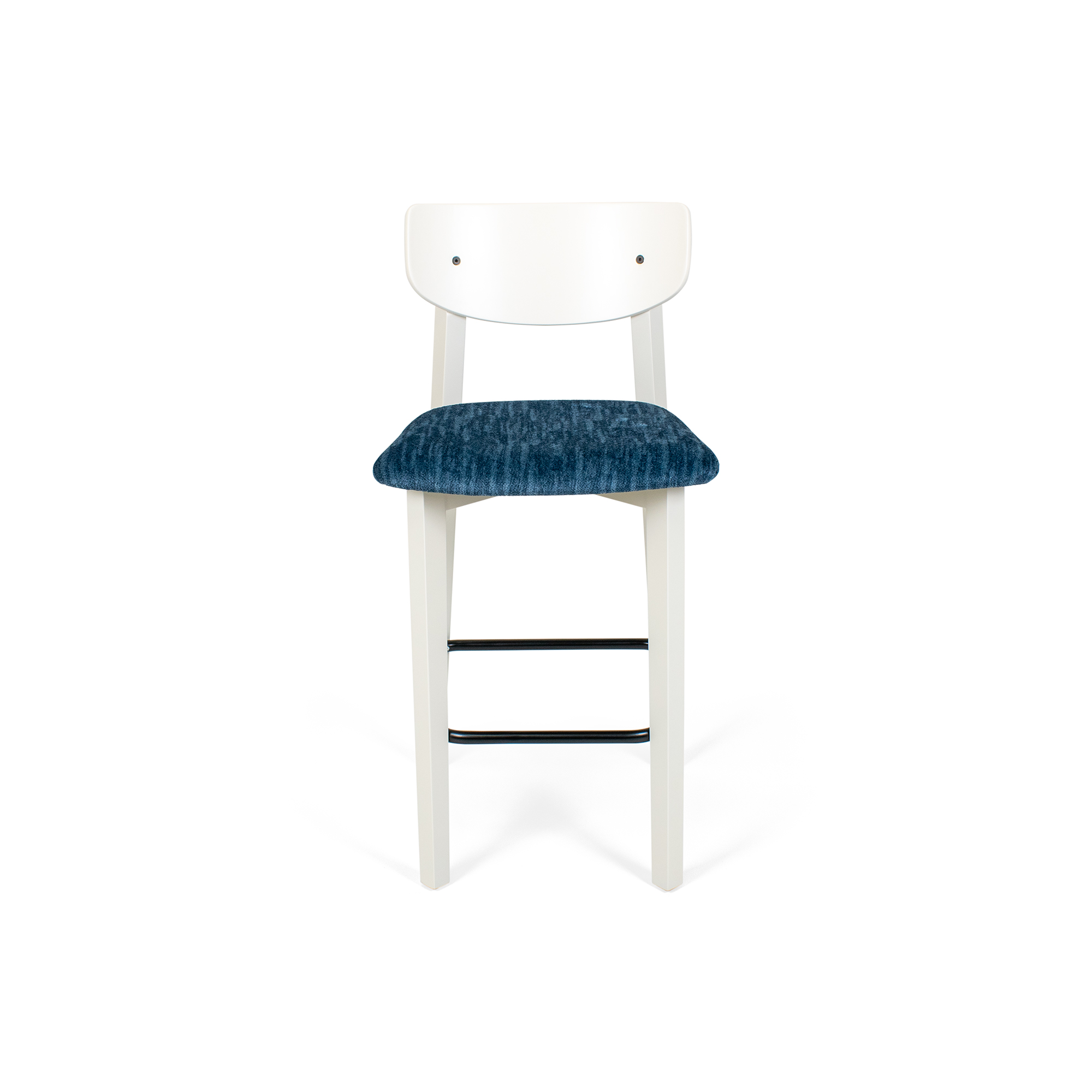 Izmir White Wood Counter Bar Stool