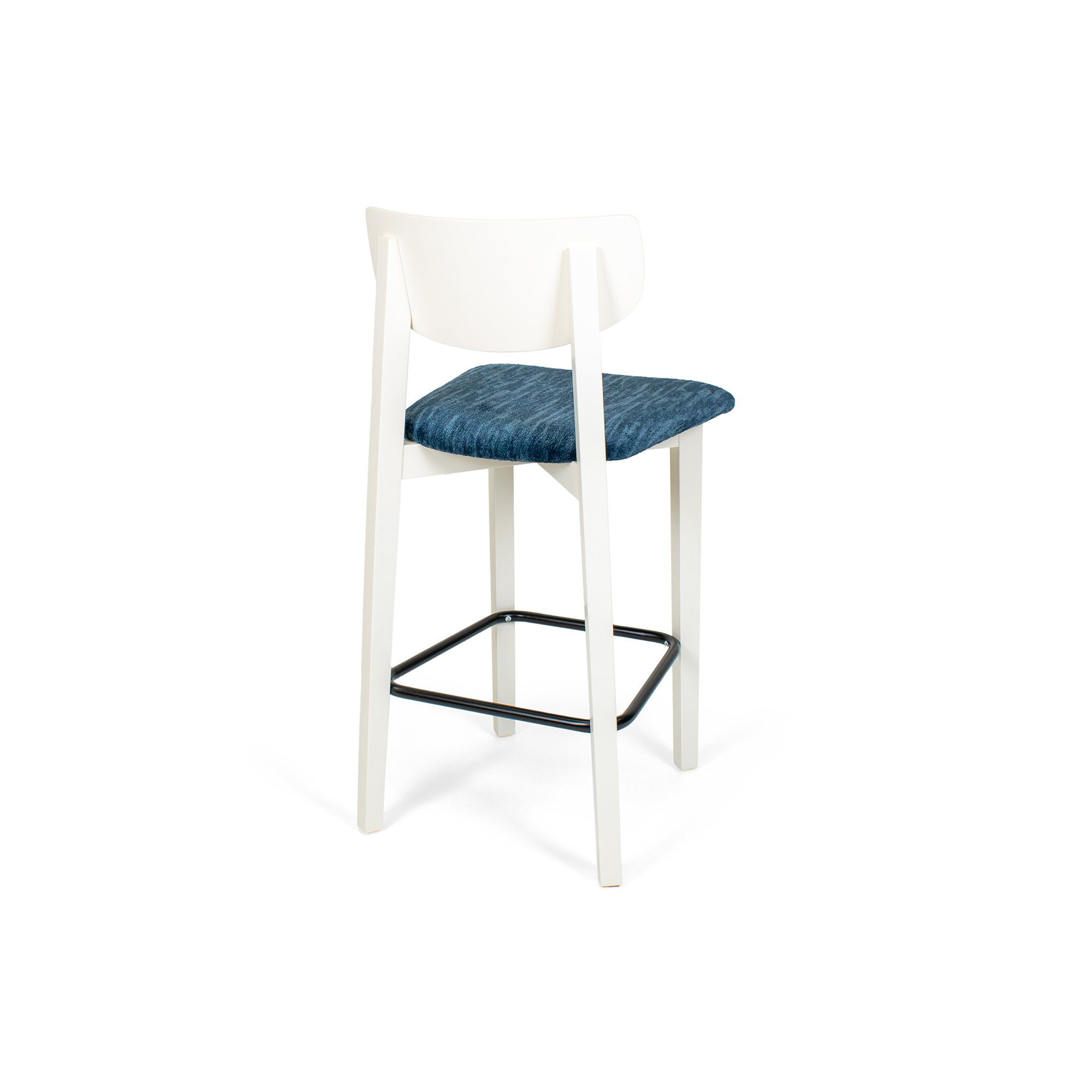 Izmir White Wood Counter Bar Stool
