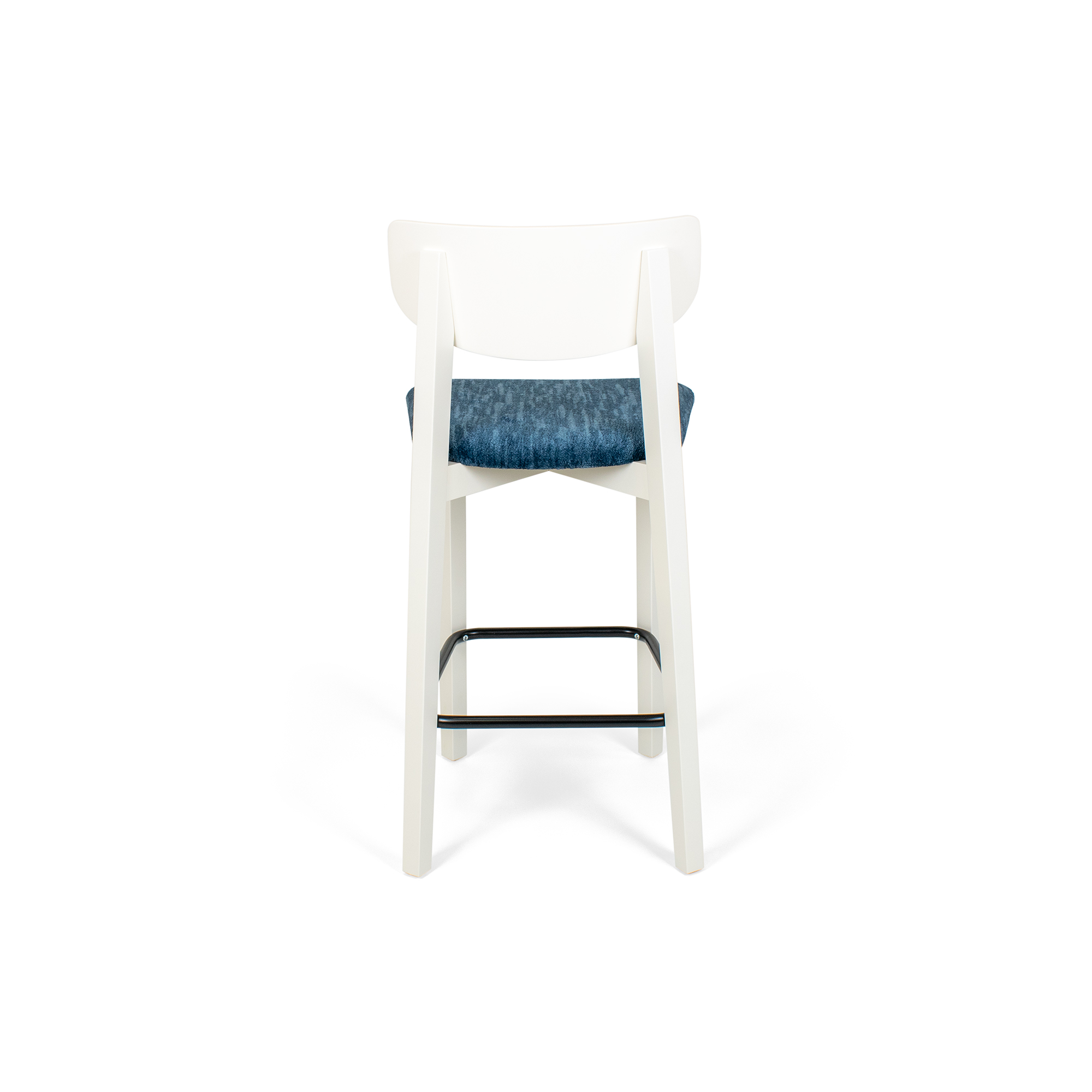 Izmir White Wood Counter Bar Stool