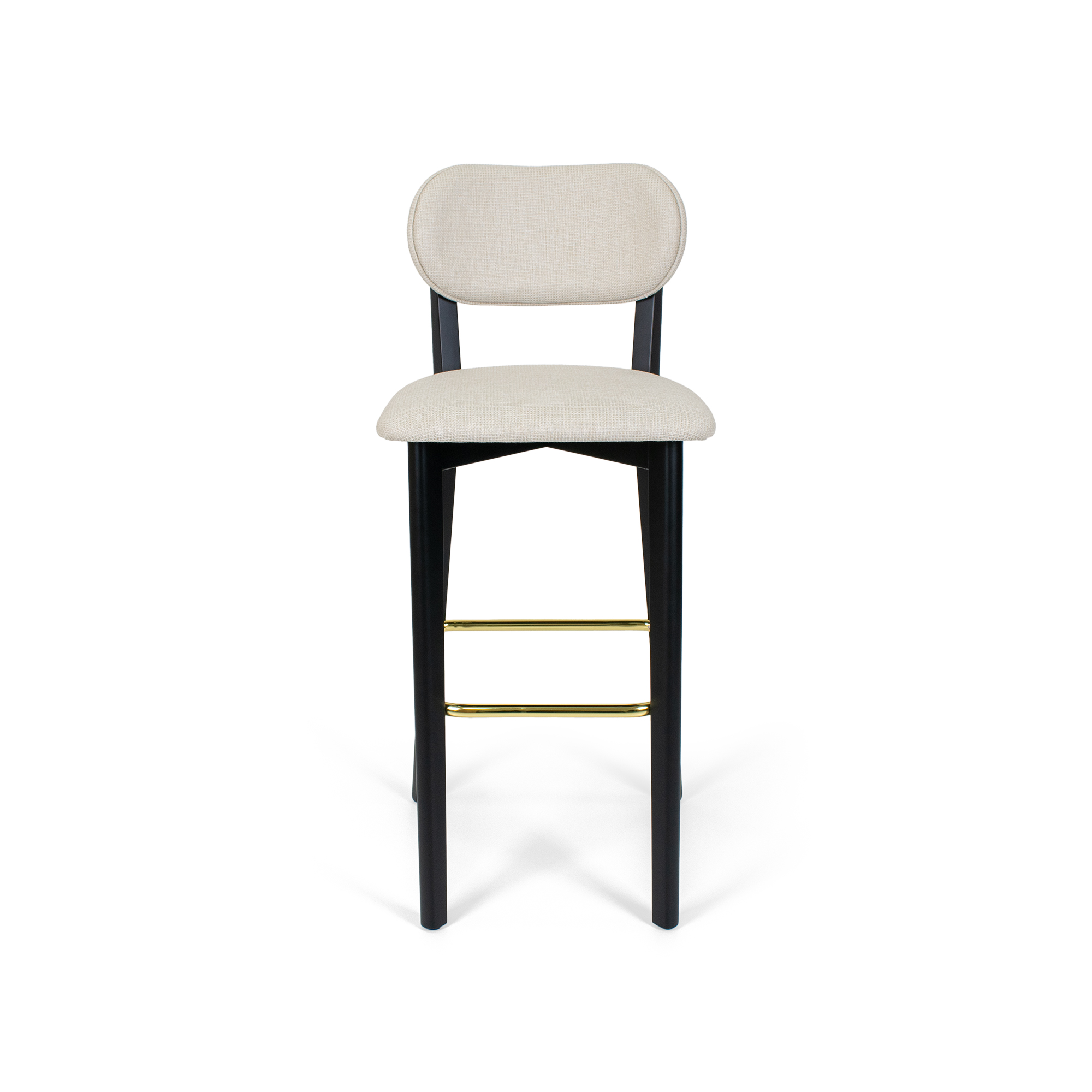 Milan Black Wood Bar Stool