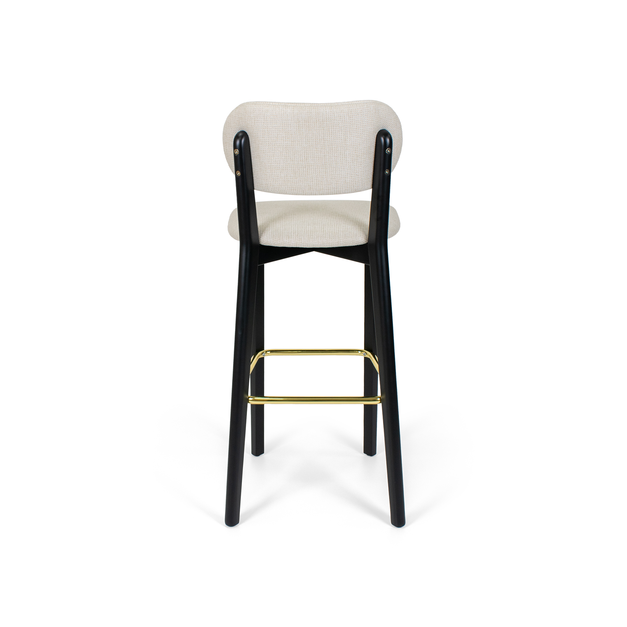 Milan Black Wood Bar Stool