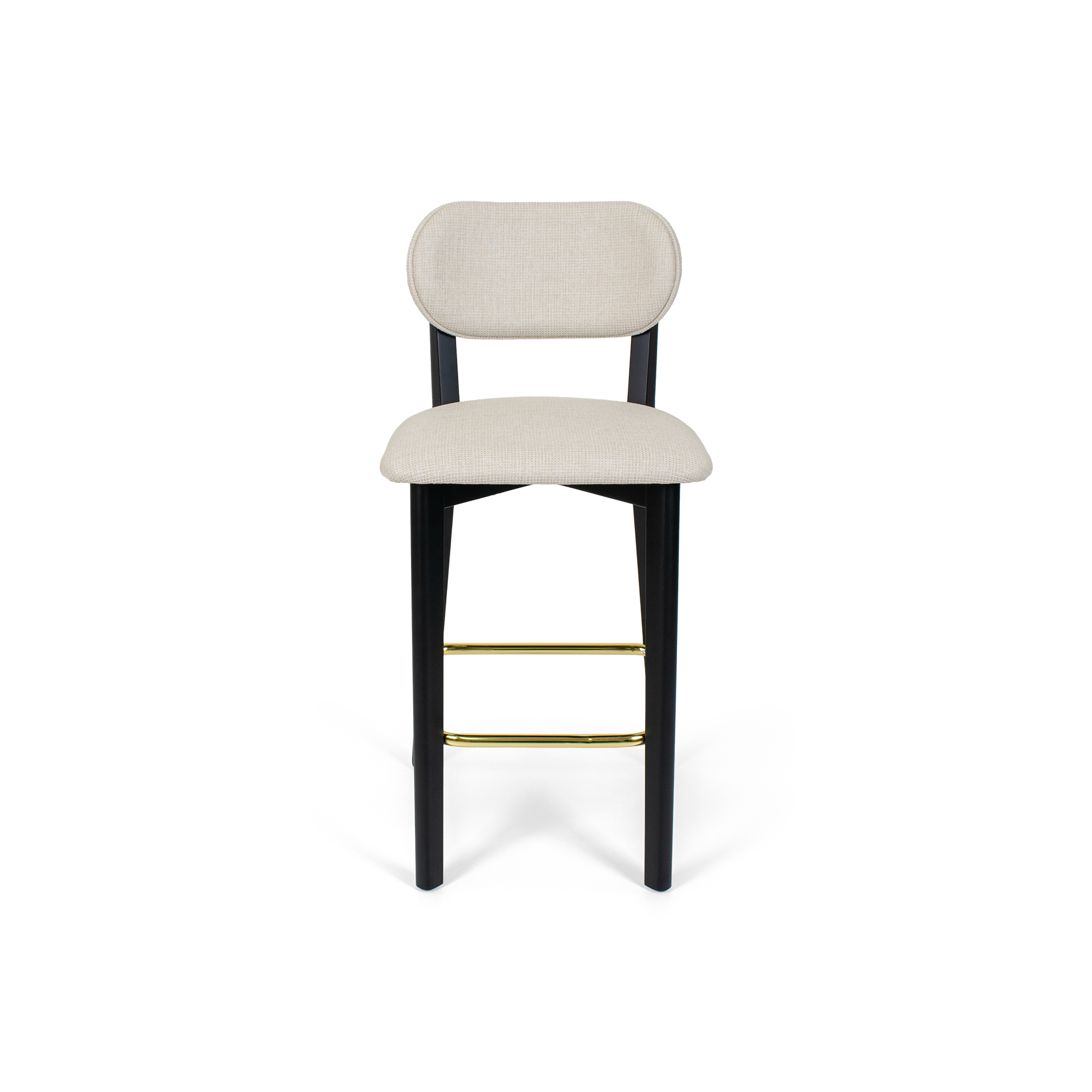 Milan Black Wood Counter Bar Stool