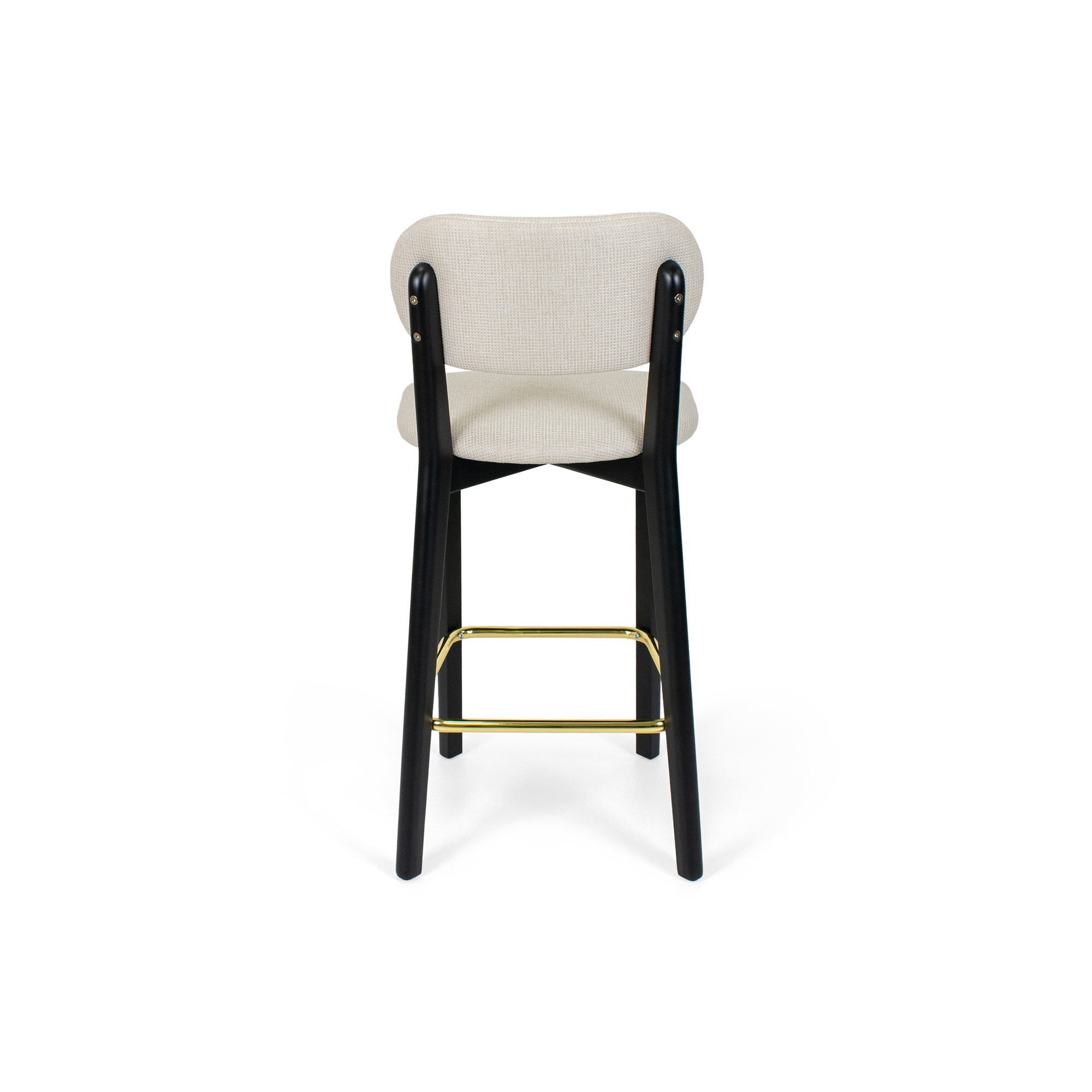 Milan Black Wood Counter Bar Stool