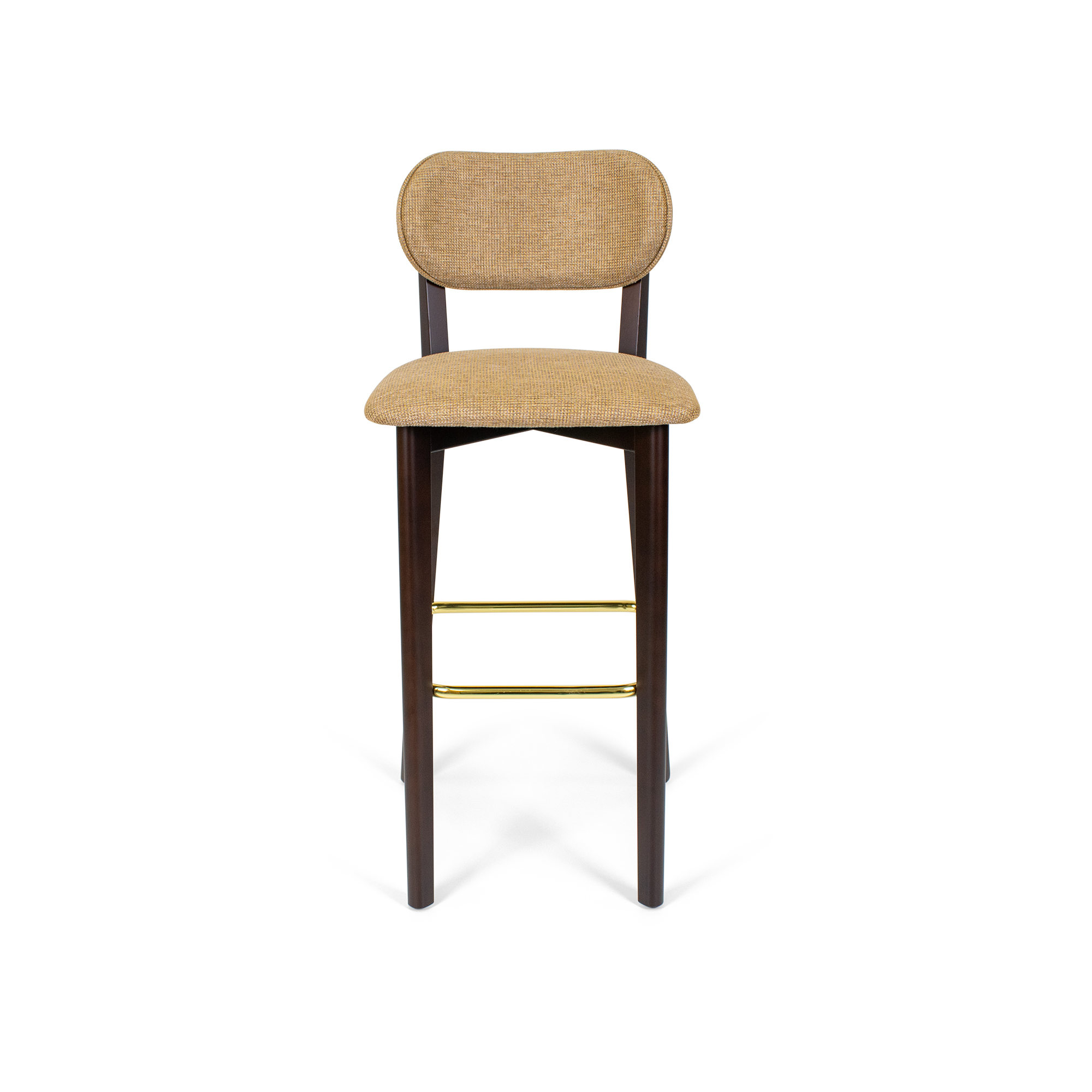 Milan Dark Walnut Wood Bar Stool