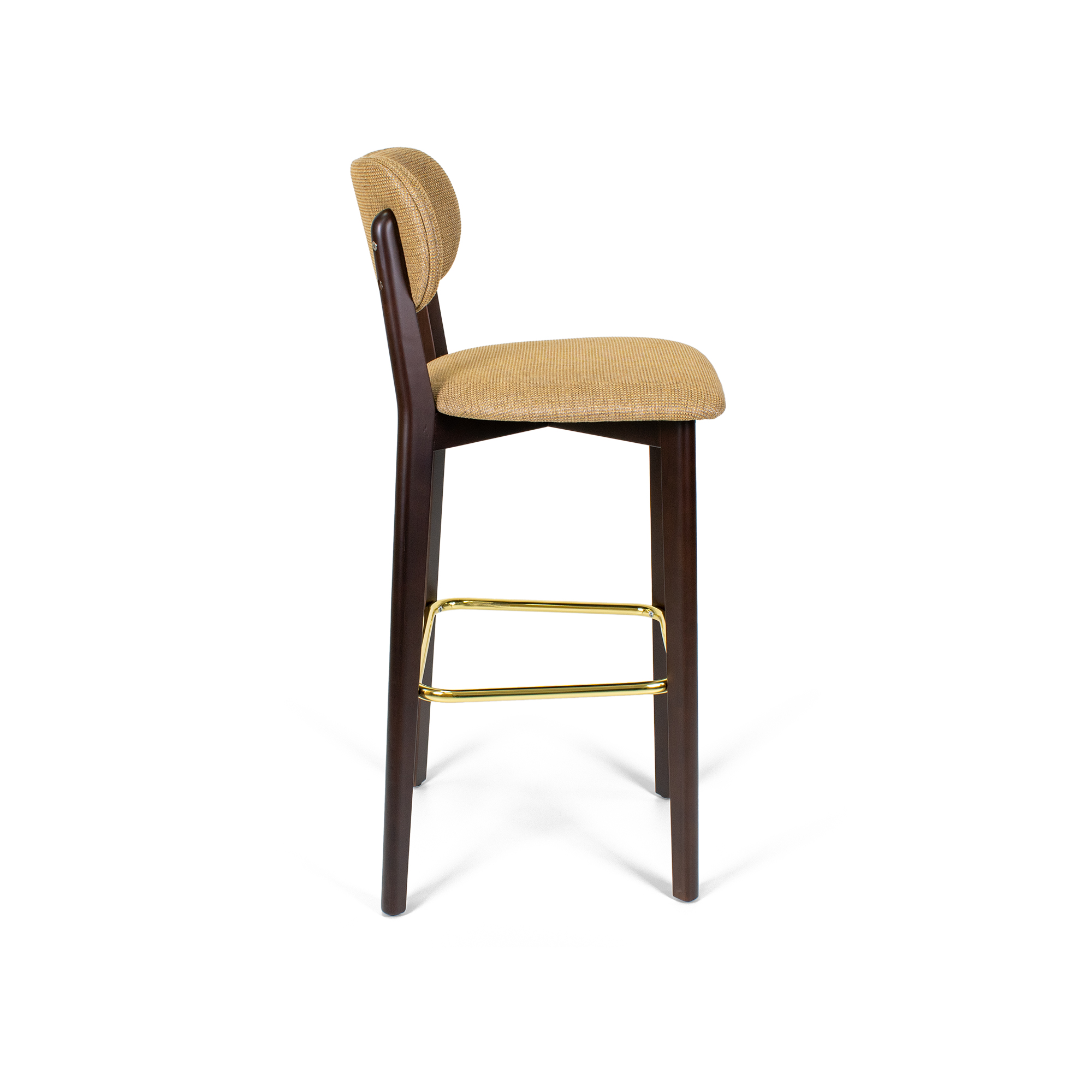 Milan Dark Walnut Wood Bar Stool