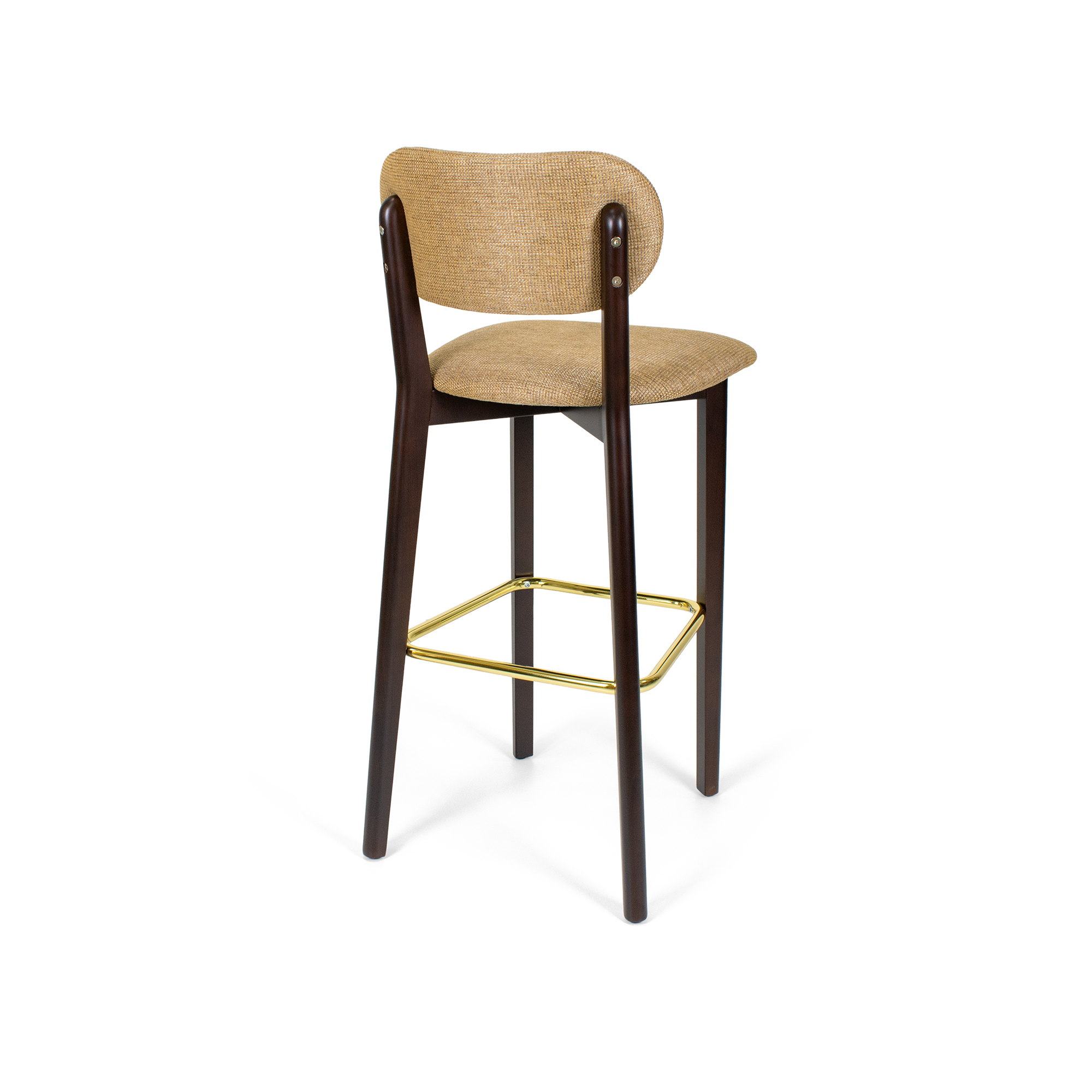 Milan Dark Walnut Wood Bar Stool