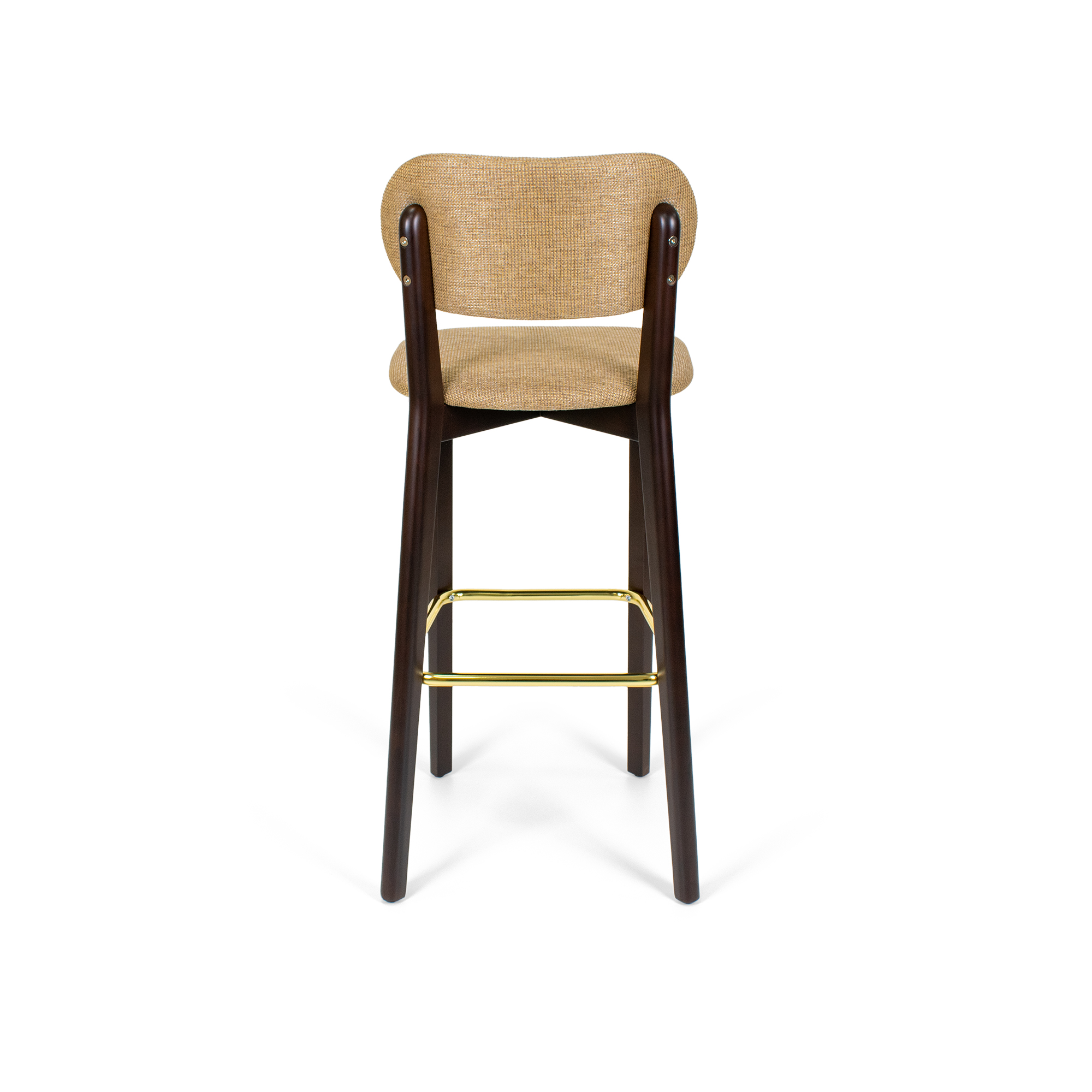 Milan Dark Walnut Wood Bar Stool