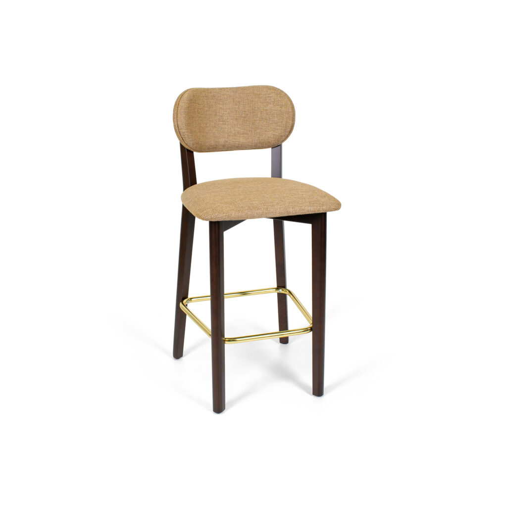 Milan Dark Walnut Wood Counter Bar Stool