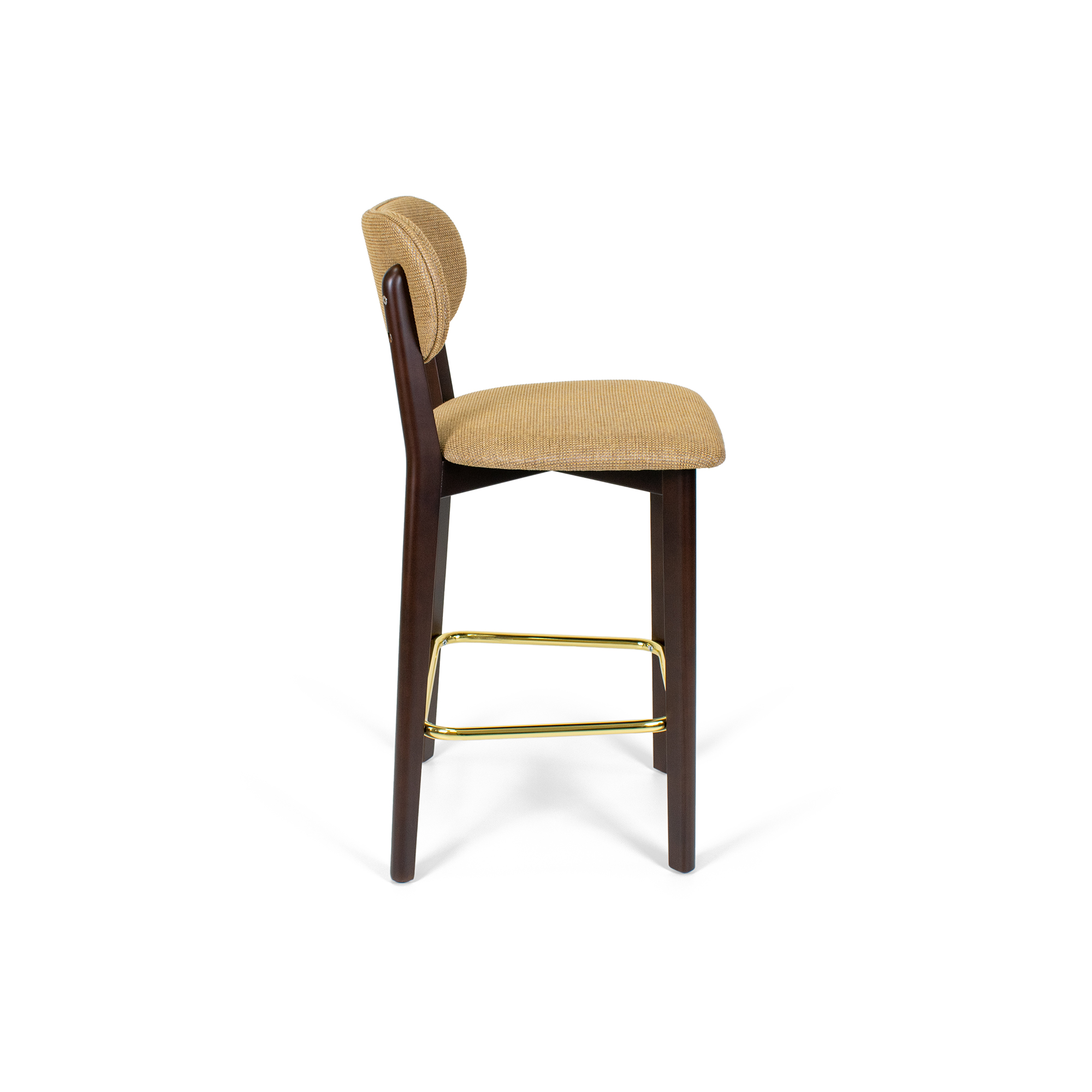 Milan Dark Walnut Wood Counter Bar Stool