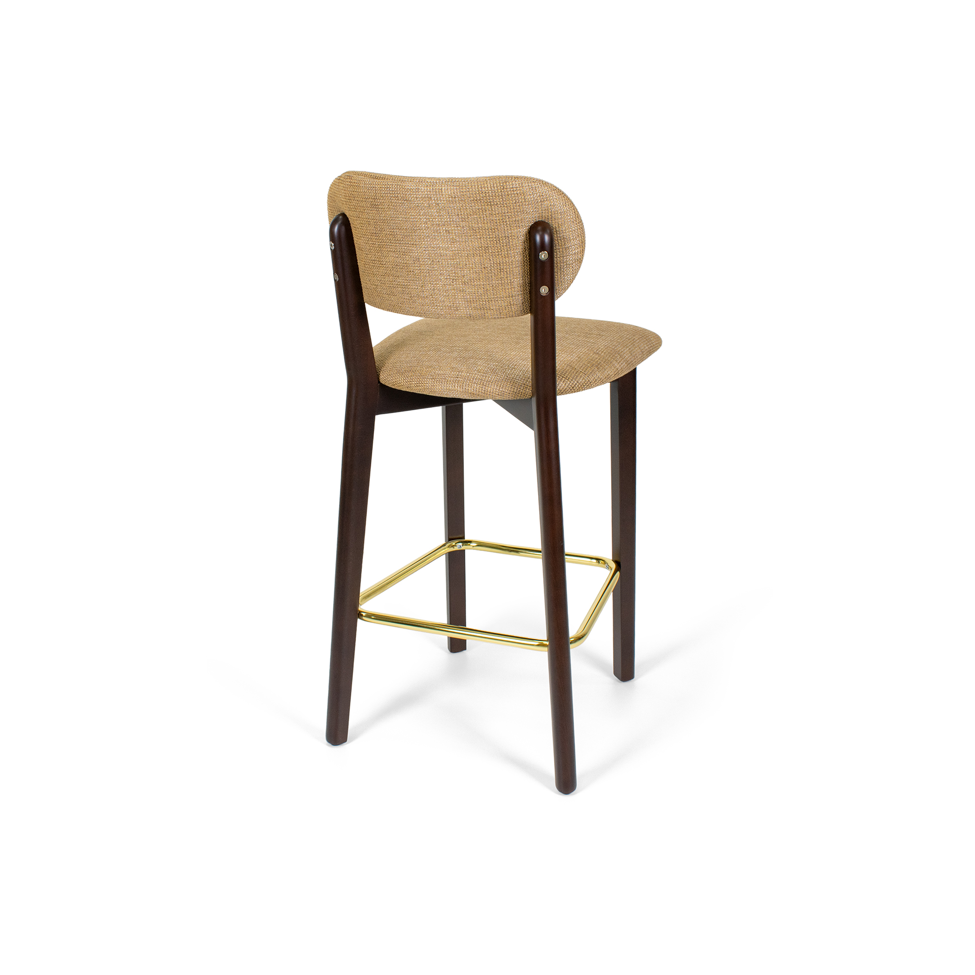 Milan Dark Walnut Wood Counter Bar Stool
