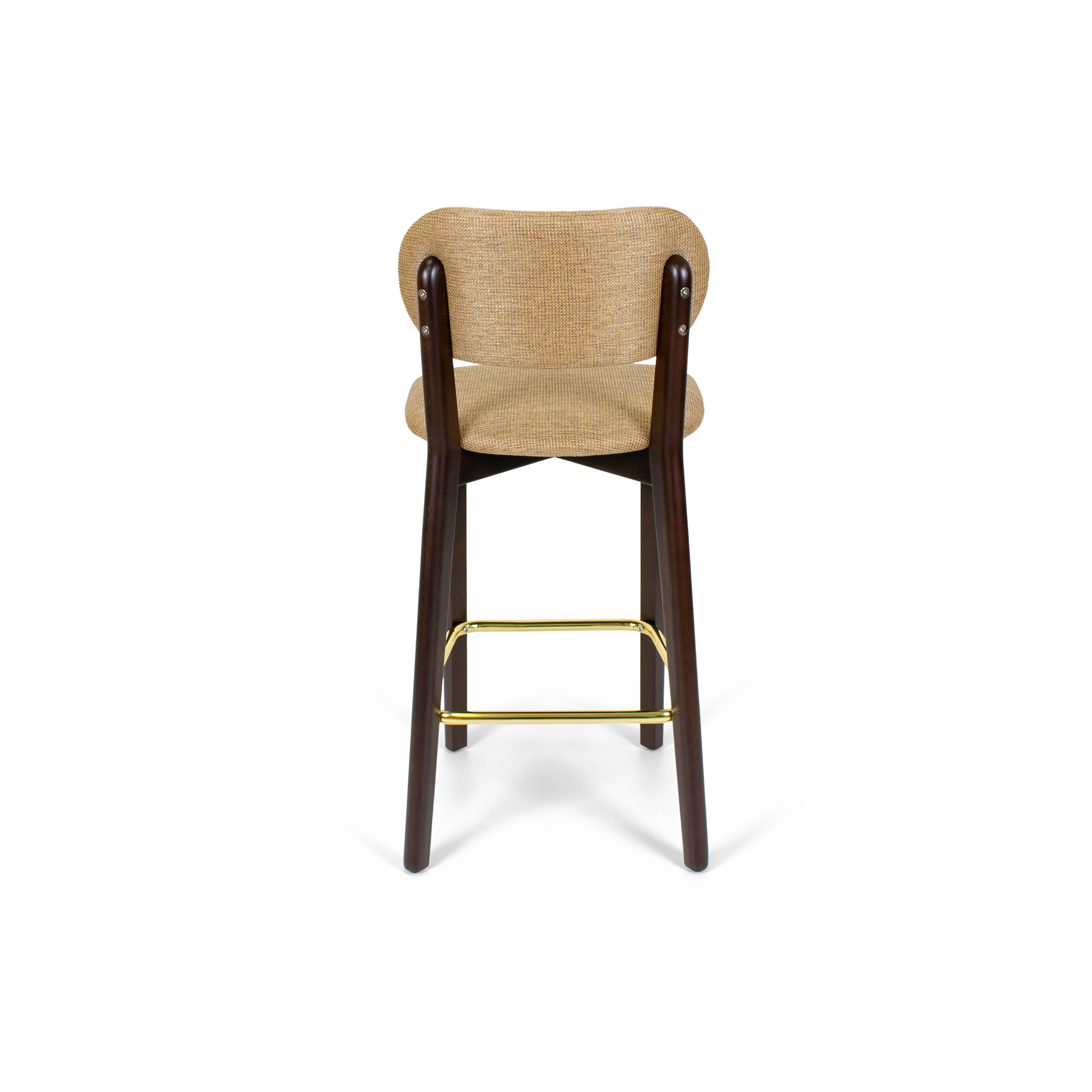 Milan Dark Walnut Wood Counter Bar Stool