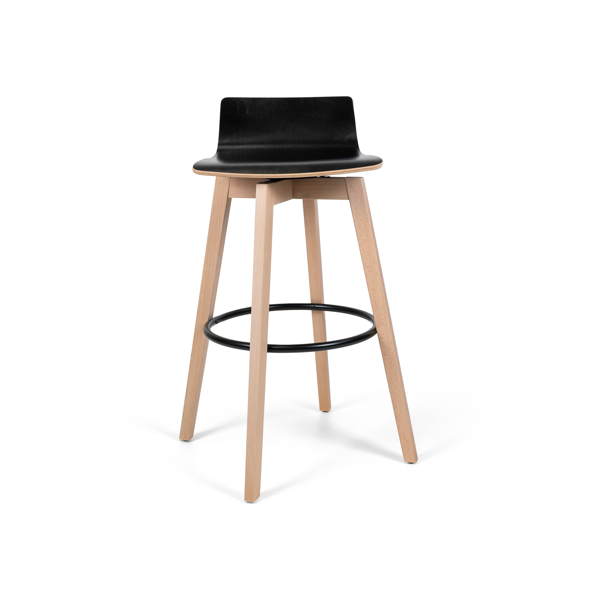 Munich Laminated Natural Wood Bar Stool