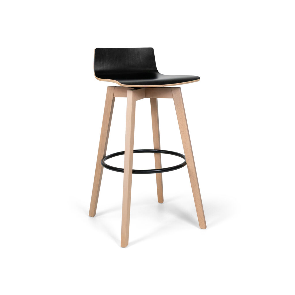 Munich Laminated Natural Wood Bar Stool