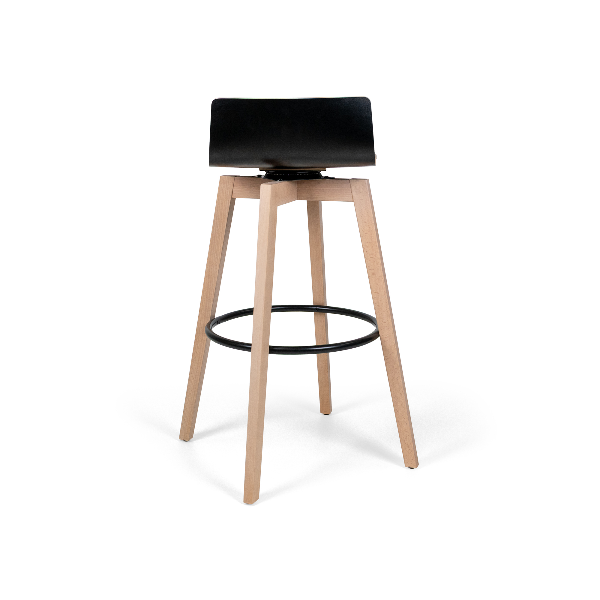 Munich Laminated Natural Wood Bar Stool