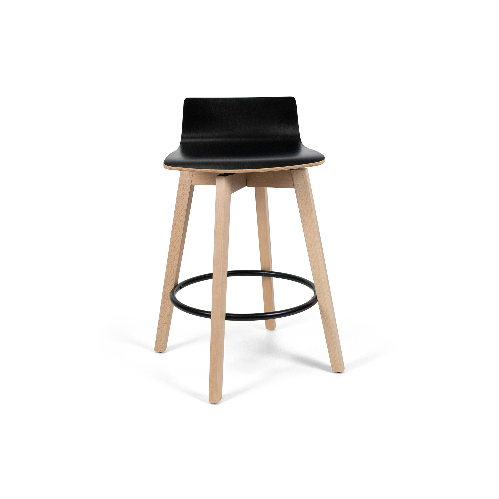 Munich Laminated Natural Wood Counter Bar Stool