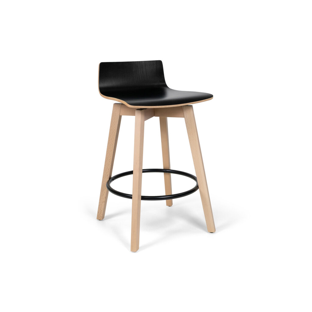 Munich Laminated Natural Wood Counter Bar Stool