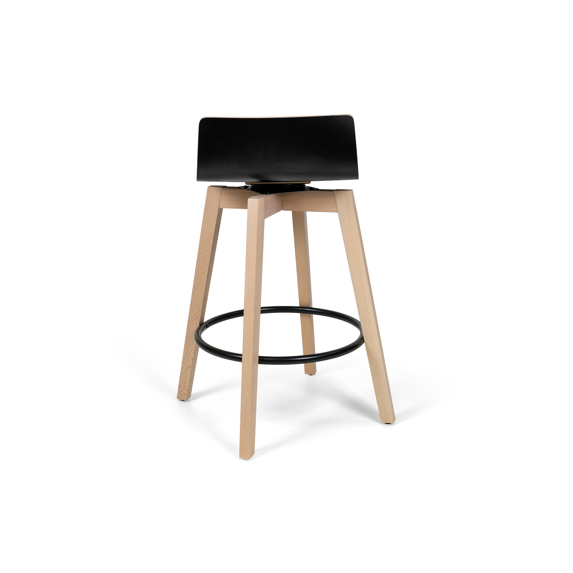 Munich Laminated Natural Wood Counter Bar Stool